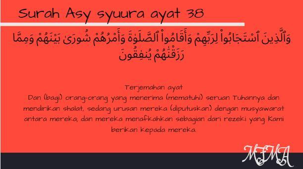 Detail Surat Asyura Ayat 38 Nomer 9