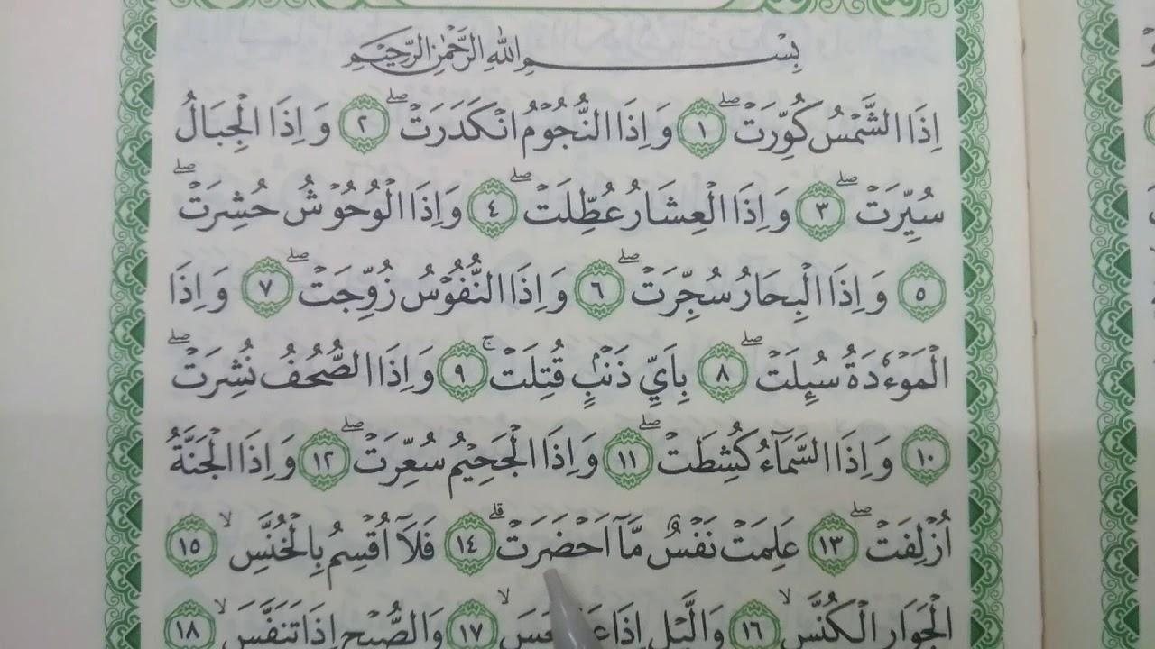 Detail Surat At Takwir Ayat 1 29 Nomer 3