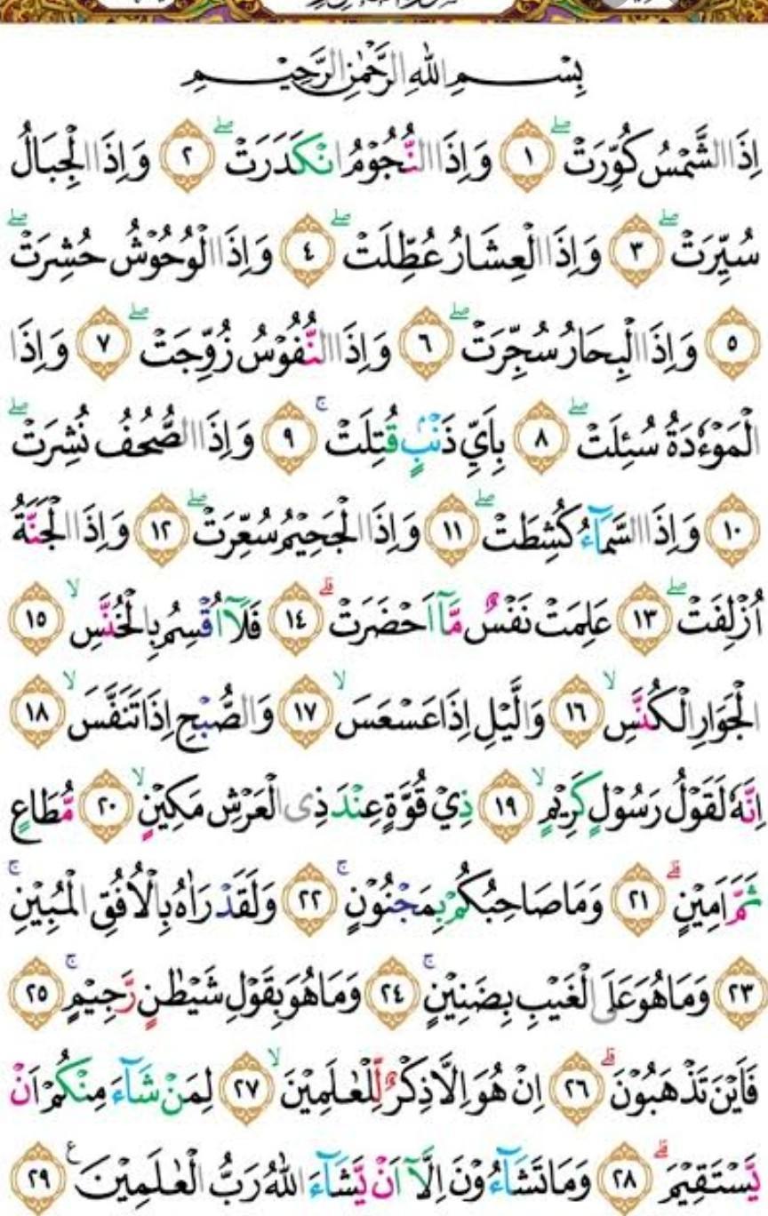 Detail Surat At Takwir Ayat 1 29 Nomer 4