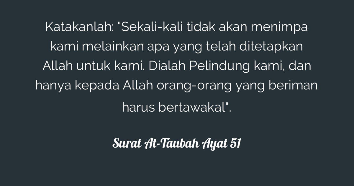 Detail Surat At Taubah 51 Nomer 4