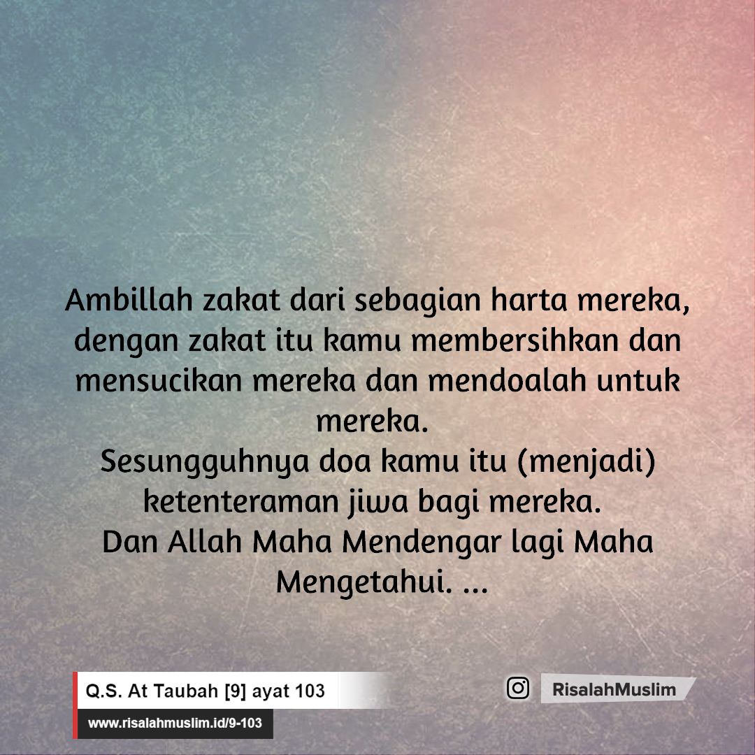 Detail Surat At Taubah Ayat 103 Nomer 24