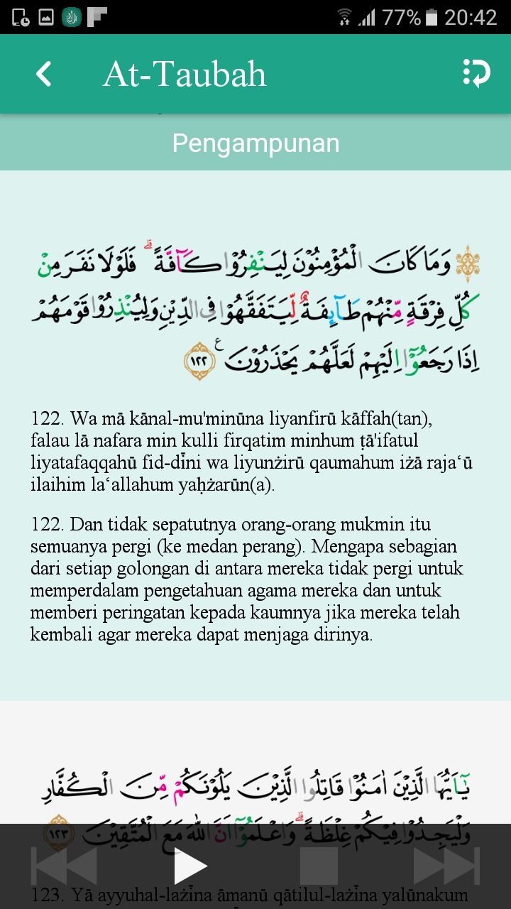 al qur an surat at taubah 9 122