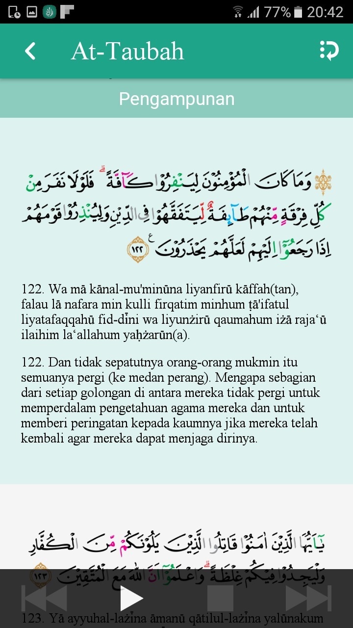 Detail Surat At Taubah Ayat 122 Nomer 10