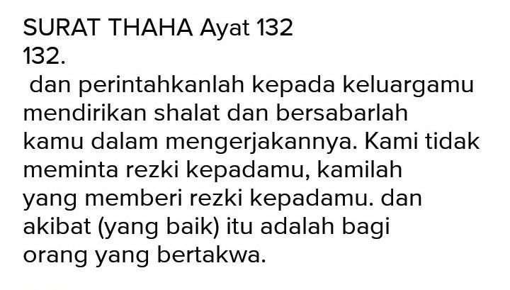 Detail Surat At Thaha Ayat 132 Nomer 11