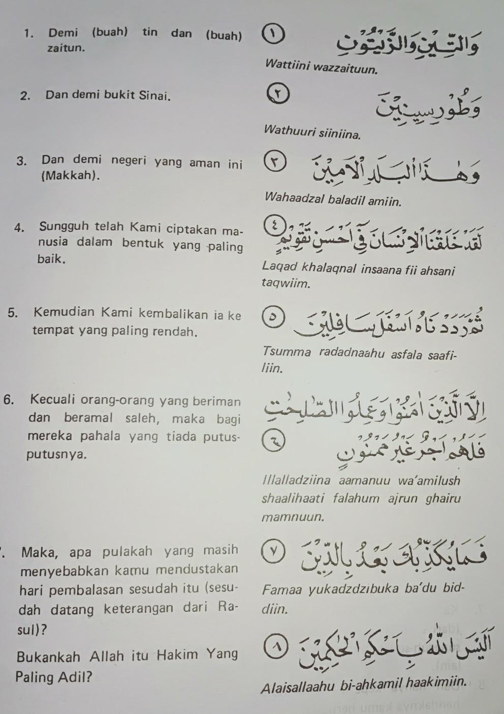 Detail Surat At Tin Terdiri Dari Ayat Nomer 11