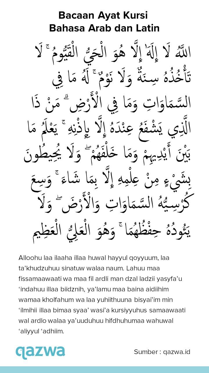 Detail Surat Ayat Kursi Latin Nomer 2