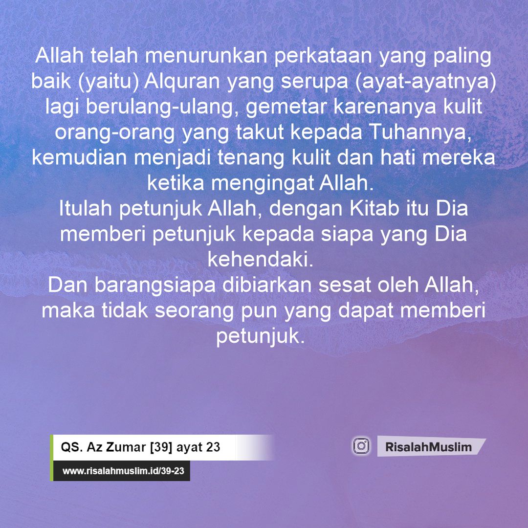 Detail Surat Az Zumar Ayat 23 Nomer 6