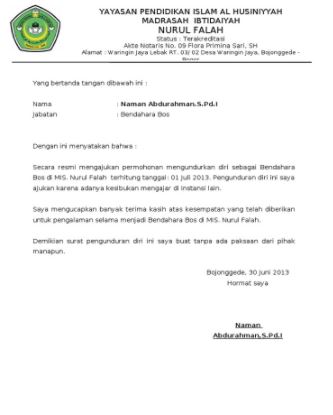 Detail Surat Balasan Pengunduran Diri Dari Perusahaan Nomer 9