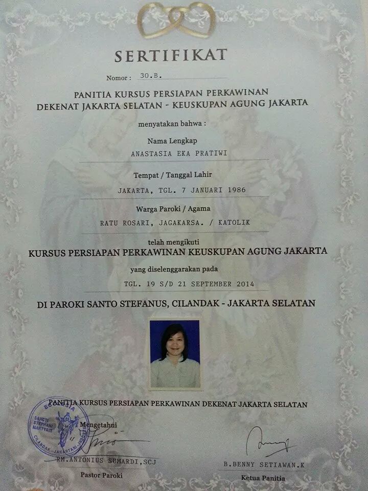 Detail Surat Baptis Katolik Nomer 3