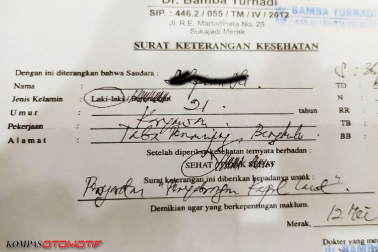 Detail Surat Bebas Corona Nomer 26