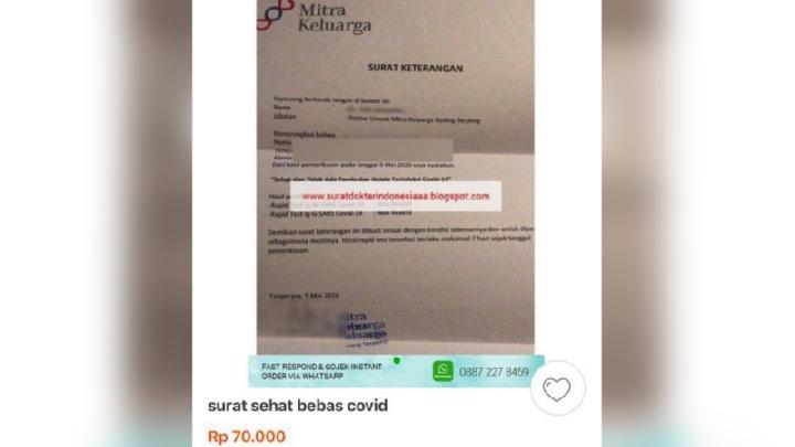 Detail Surat Bebas Corona Nomer 9