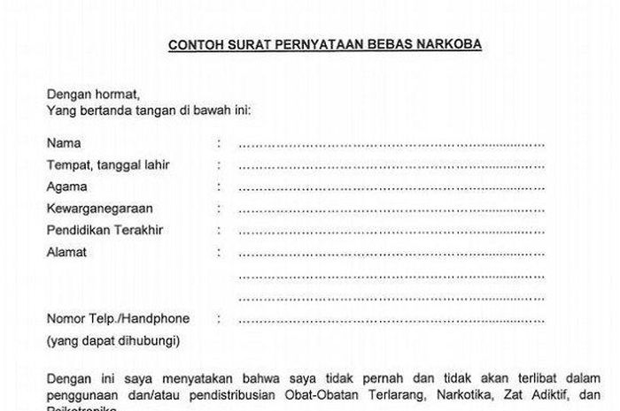 Detail Surat Bebas Narkoba Nomer 10