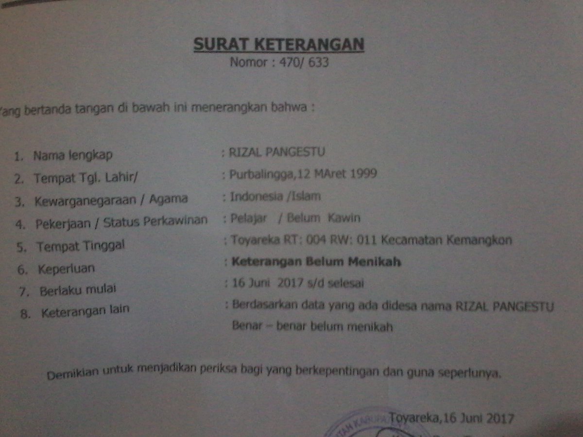 Detail Surat Belum Menikah Nomer 28