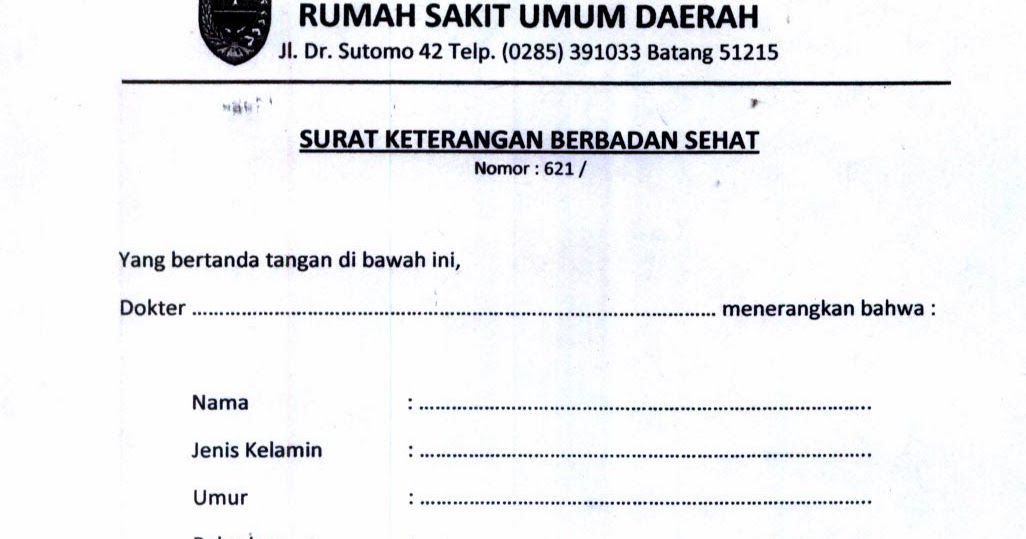 Detail Surat Berbadan Sehat Nomer 45