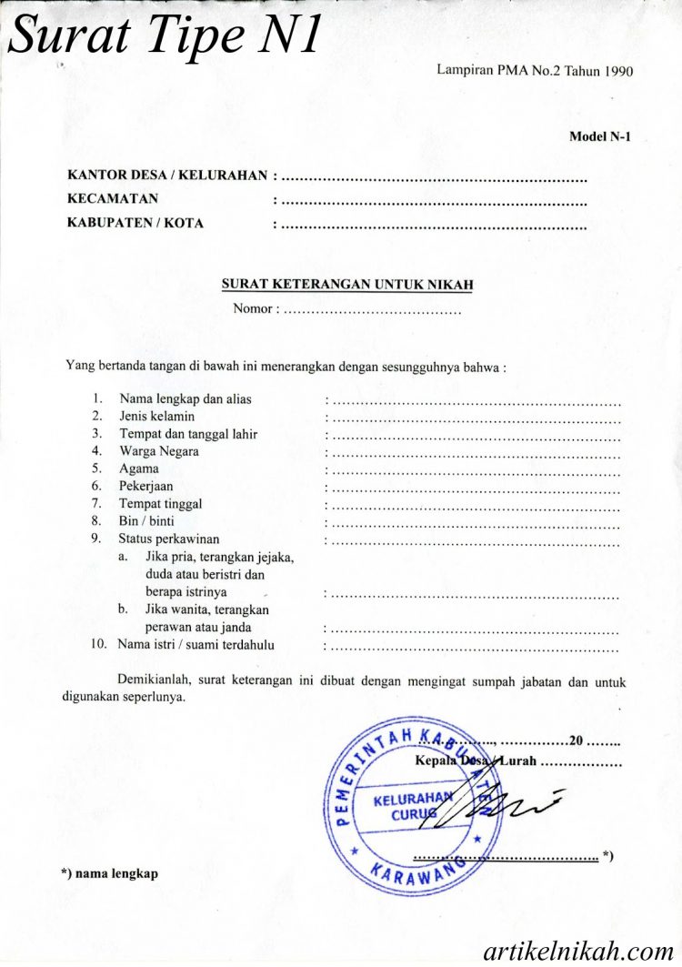 Detail Surat Boro Nikah Nomer 6