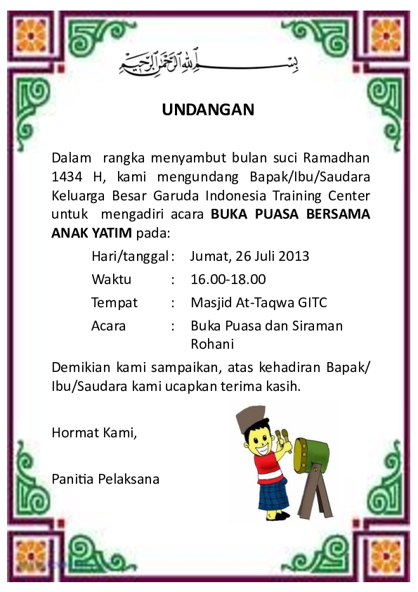 Detail Surat Buka Puasa Nomer 8