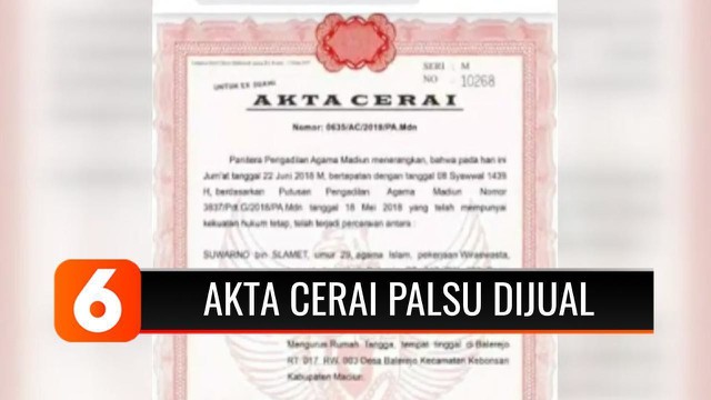 Detail Surat Cerai Palsu Nomer 22