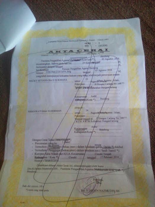 Detail Surat Cerai Palsu Nomer 4