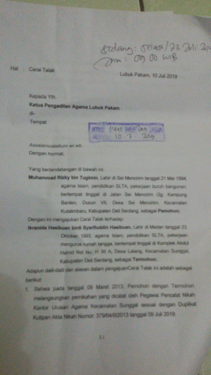 Detail Surat Cerai Pengadilan Nomer 21