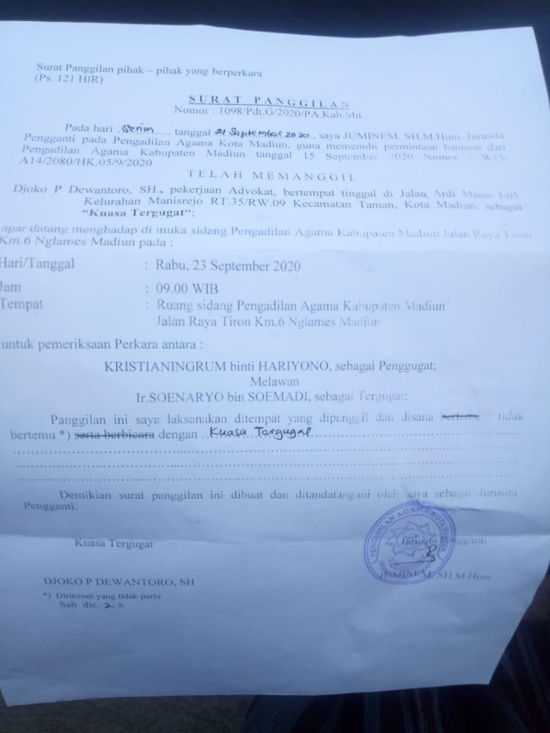 Detail Surat Cerai Pengadilan Nomer 28