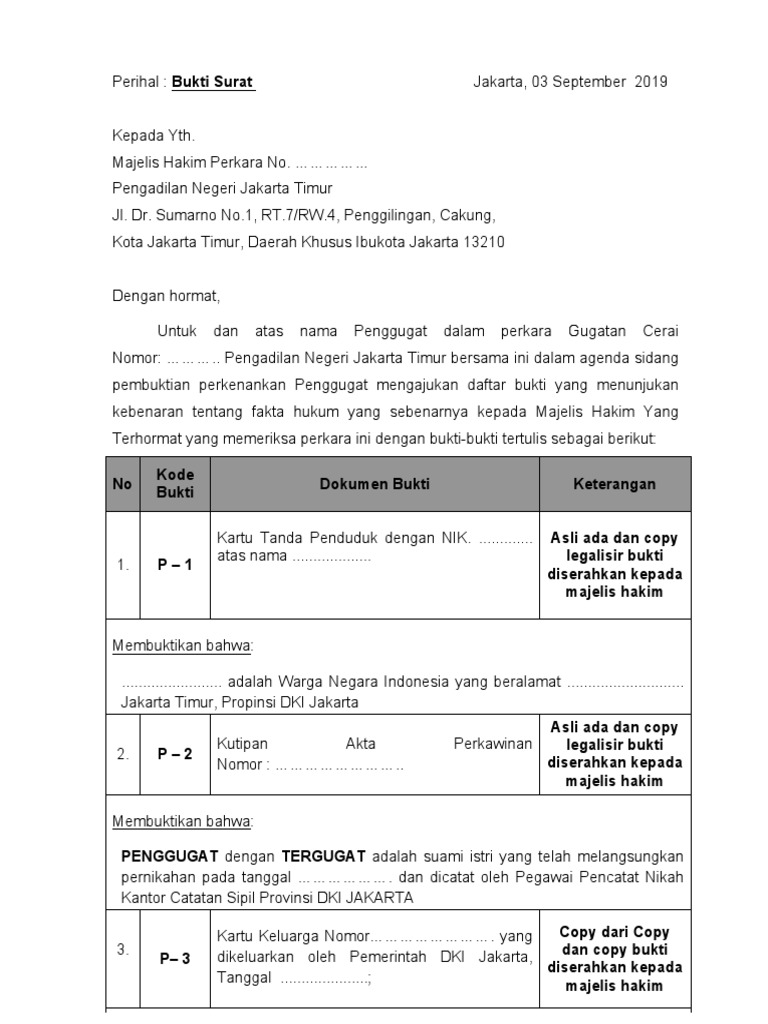 Detail Surat Cerai Tertulis Nomer 38