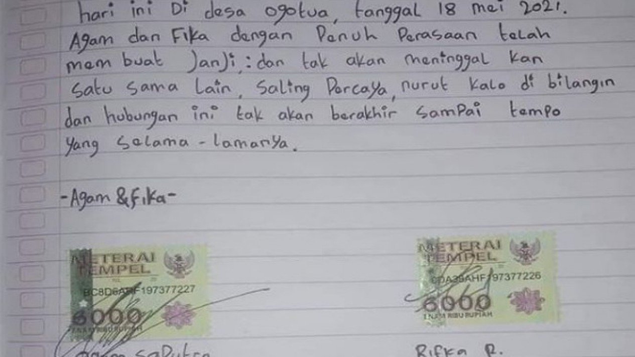 Detail Surat Cinta Resmi Nomer 28