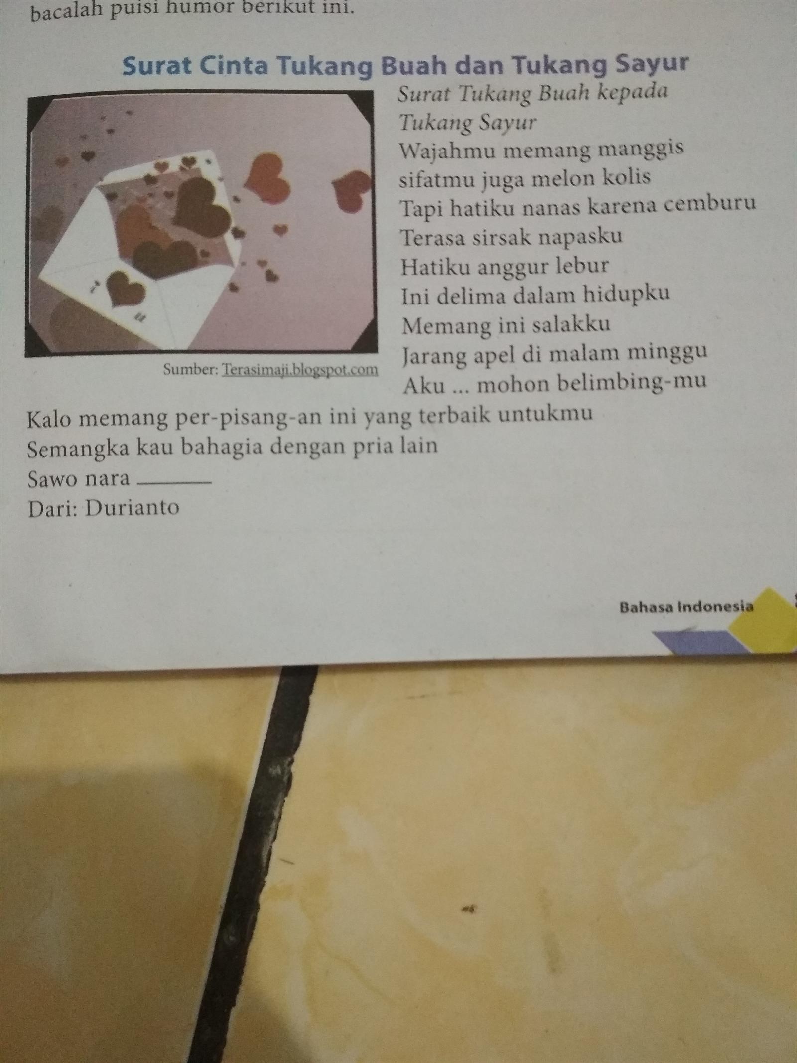 Detail Surat Cinta Tukang Buah Dan Tukang Sayur Nomer 5