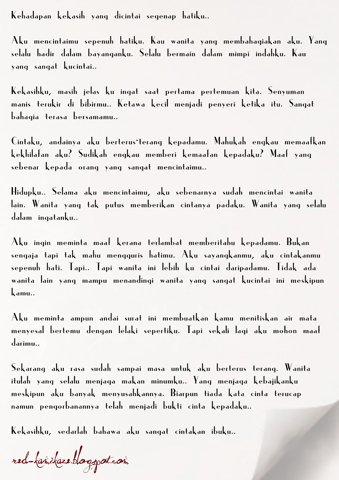 Detail Surat Cinta Yang Menyentuh Hati Wanita Nomer 6