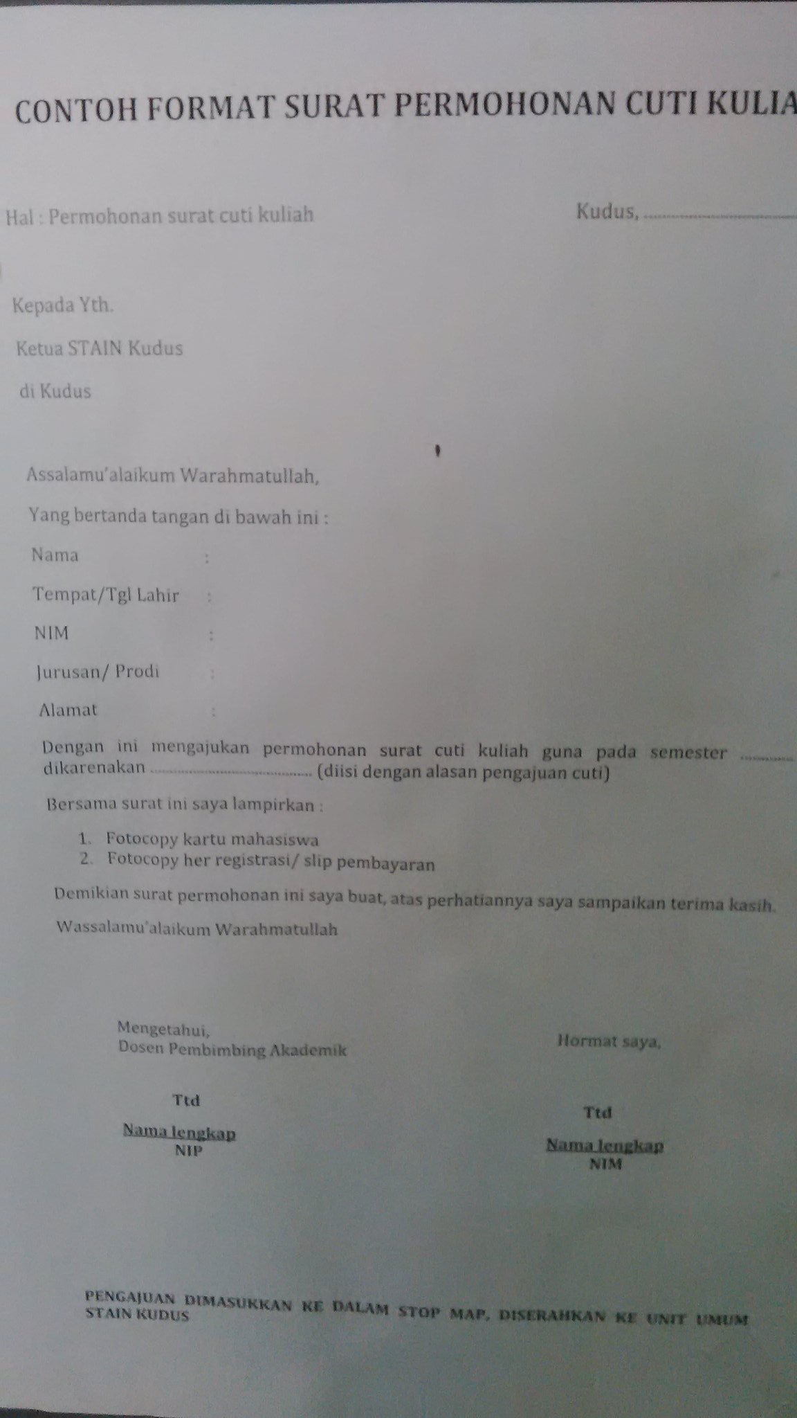 Detail Surat Cuti Kuliah Nomer 32