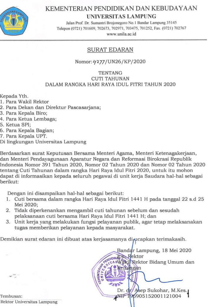 Detail Surat Cuti Tahunan Nomer 40