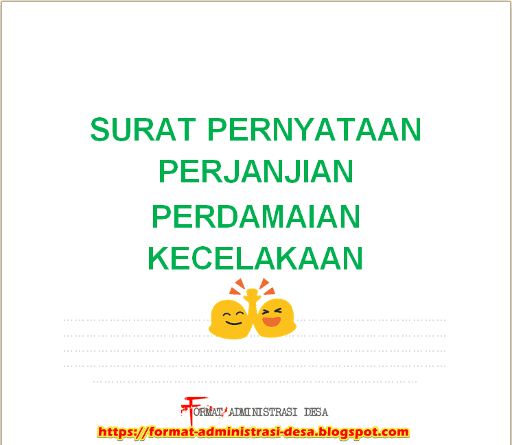Detail Surat Damai Kecelakaan Nomer 30