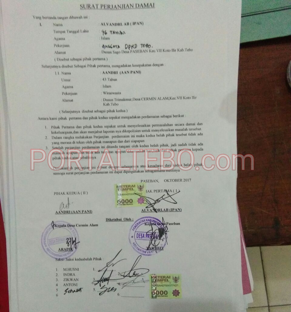 Detail Surat Damai Kecelakaan Nomer 44