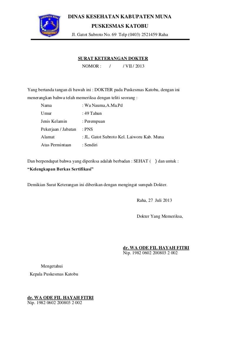 Detail Surat Dari Dokter Nomer 40