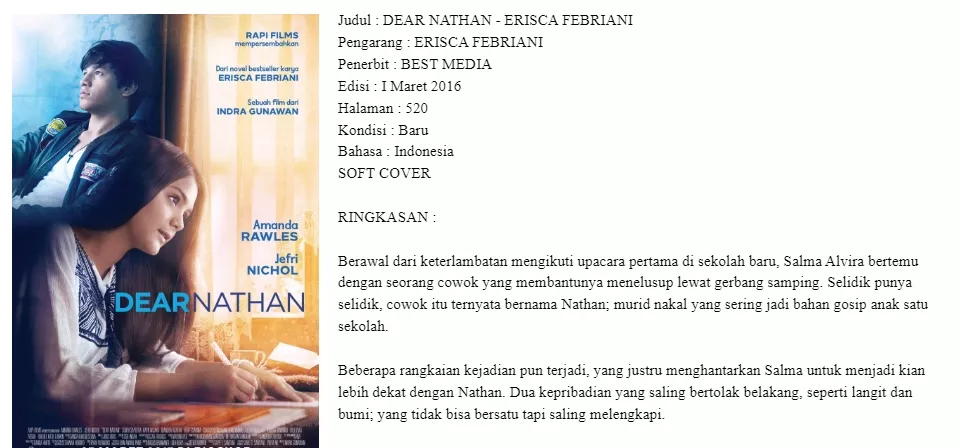 Detail Surat Dear Nathan Nomer 18