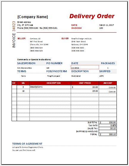 Detail Surat Delivery Order Perusahaan Nomer 9