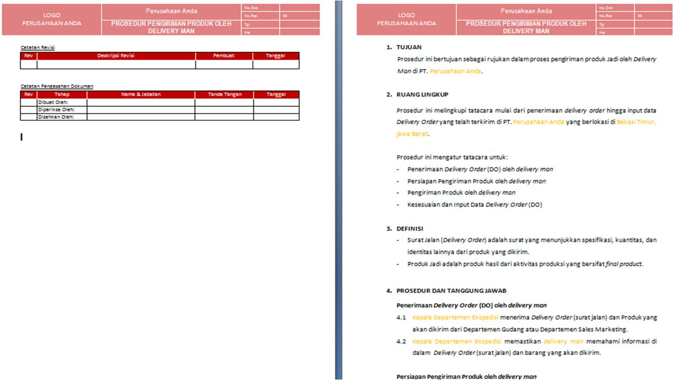 Detail Surat Delivery Order Perusahaan Nomer 33