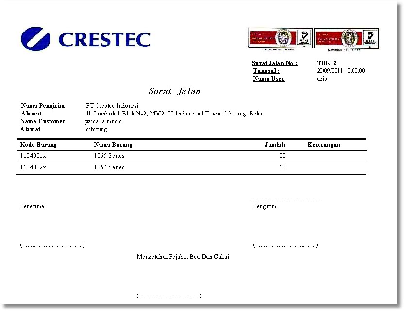 Detail Surat Delivery Order Perusahaan Nomer 4