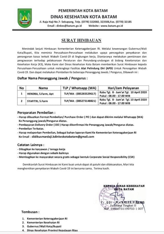 Detail Surat Dinas Kesehatan Nomer 18