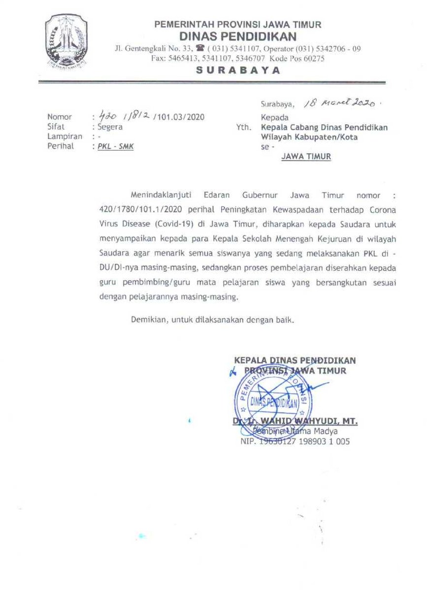 Detail Surat Dinas Pendidikan Nomer 25