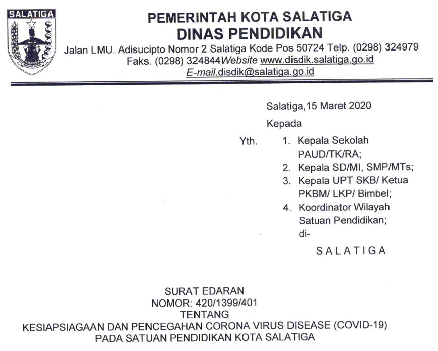 Detail Surat Dinas Sekolah Smp Nomer 45