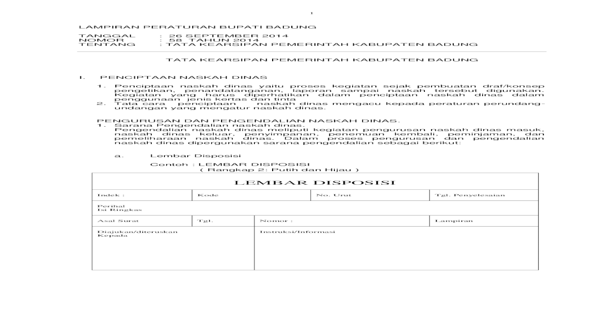 Detail Surat Disposisi Contoh Nomer 30