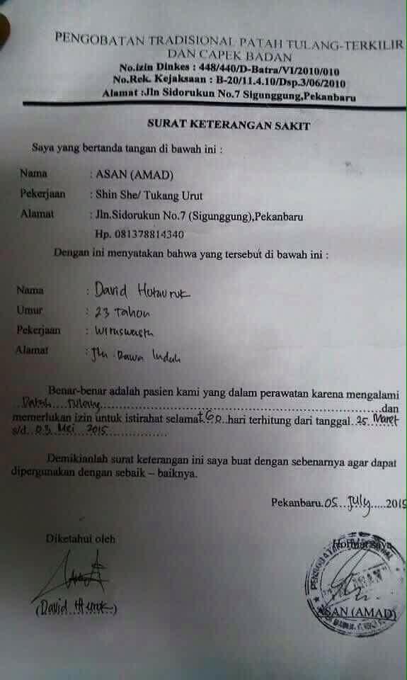 Detail Surat Dokter Izin Sakit Nomer 41