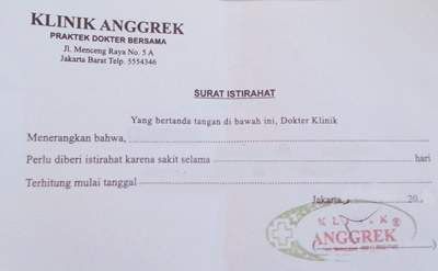 Detail Surat Dokter Klinik Nomer 2