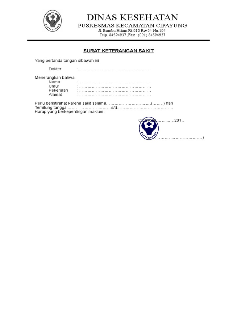 Detail Surat Dokter Sakit Nomer 19