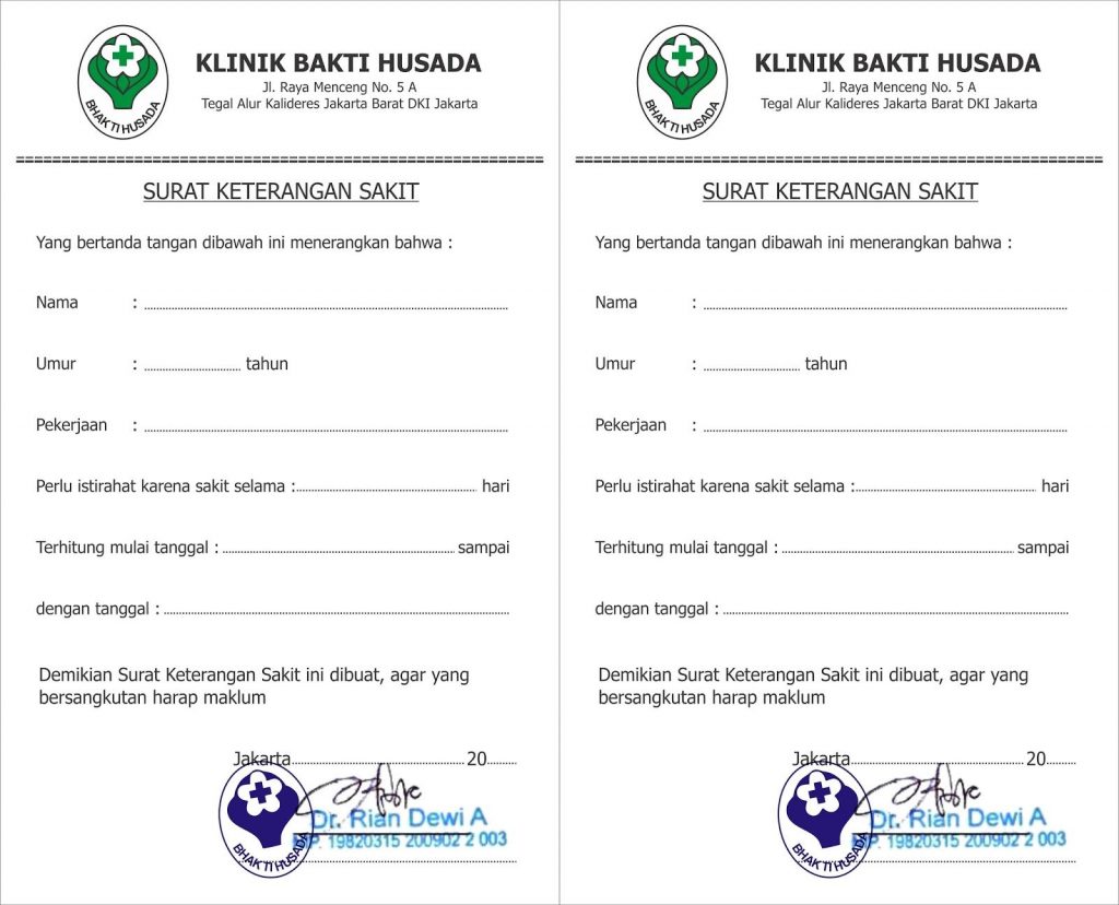 Detail Surat Dokter Sakit Nomer 28