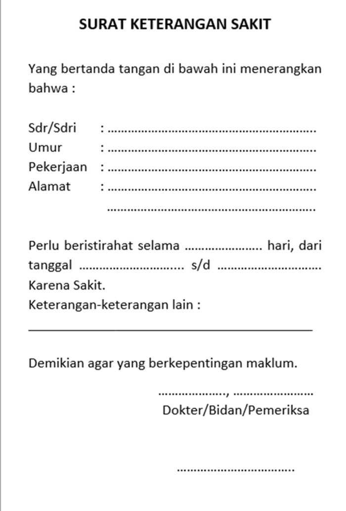 Detail Surat Dokter Semarang Nomer 10