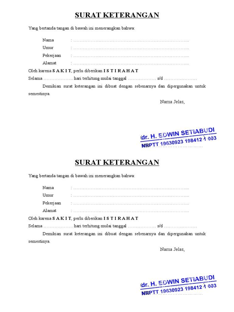 Detail Surat Dokter Sidoarjo Nomer 9