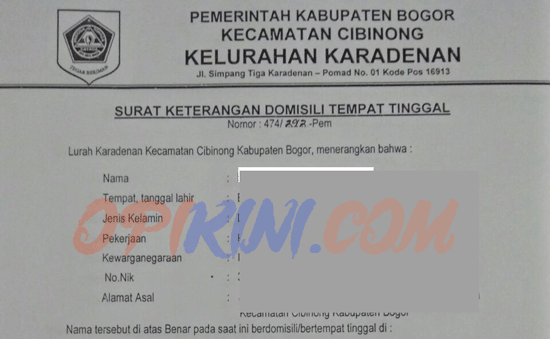 Detail Surat Domisili Dari Kelurahan Nomer 41