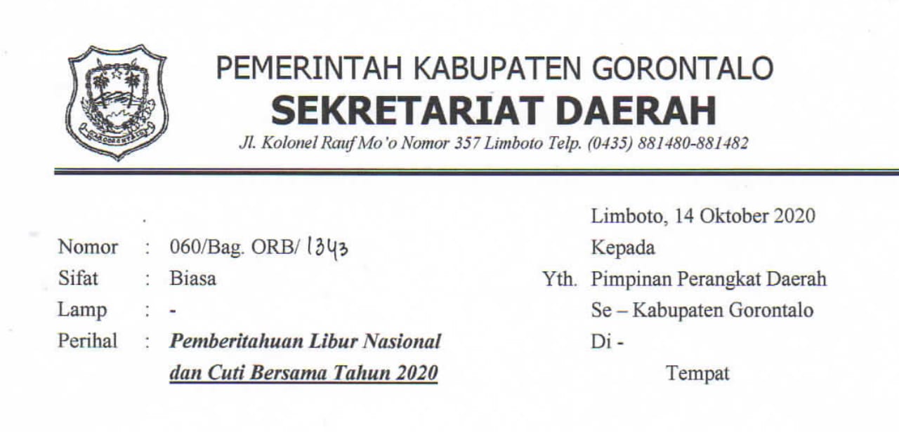 Detail Surat Edaran Libur Nasional 2020 Nomer 18