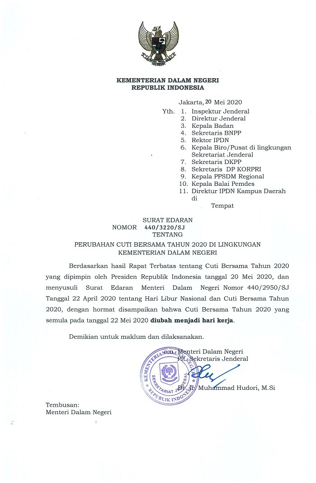 Detail Surat Edaran Mendagri Nomer 7